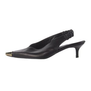 SOLD - Anine Bing Nina slingback kitten heels with metal toe cap 7
